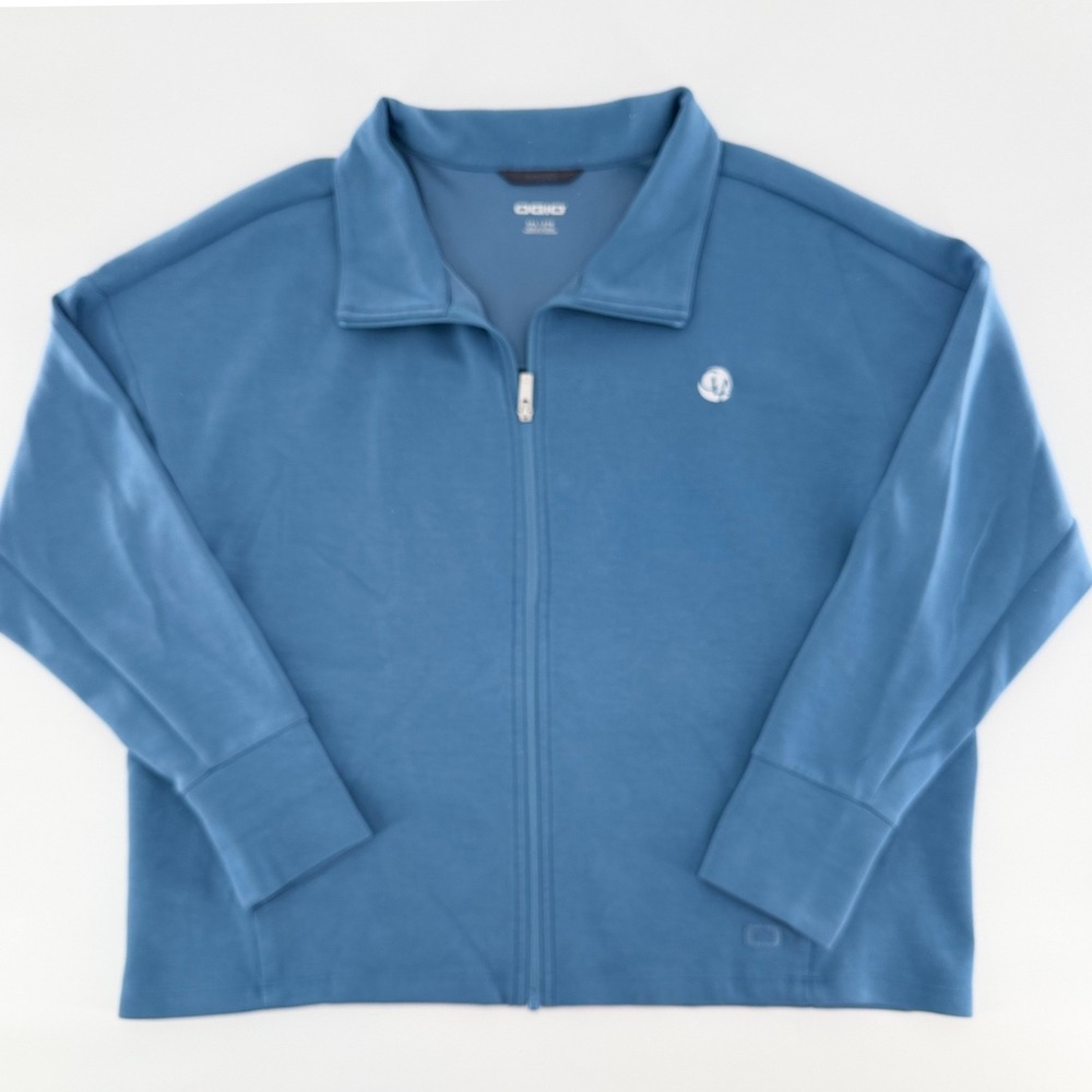 OGIO Full Zip Jacket Blue Long Sleeve CLA Embroidered Logo Performance Coat 2XL